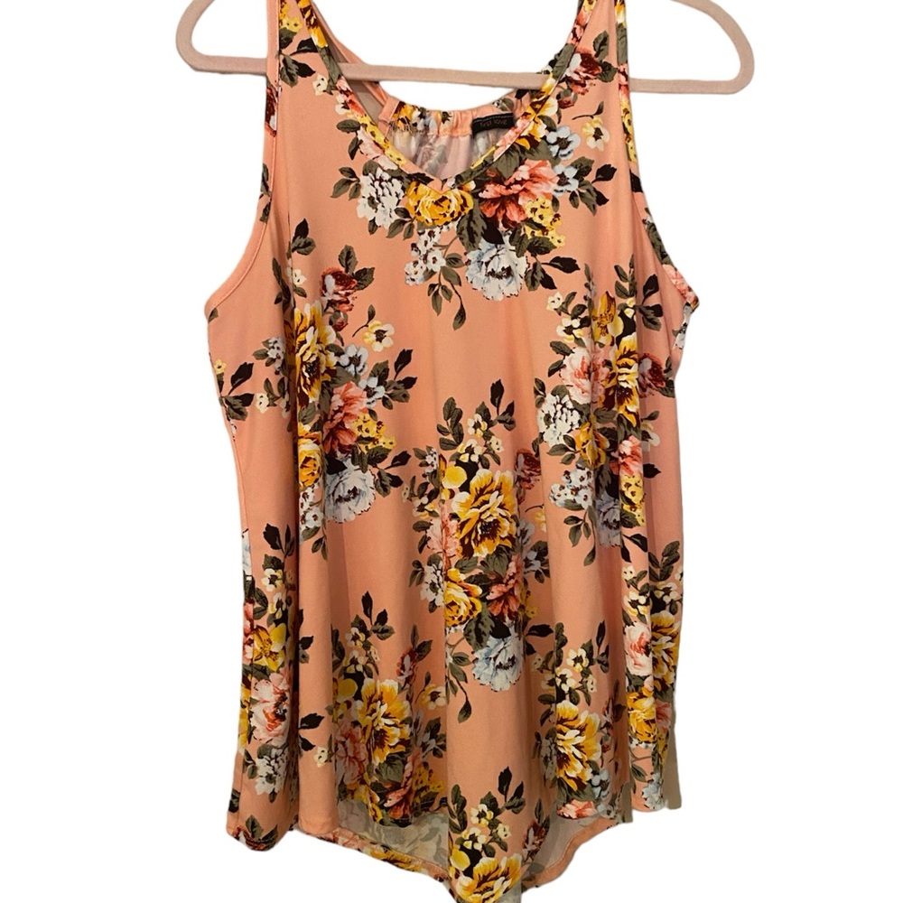 0X Floral Flowy Tank Blouse.